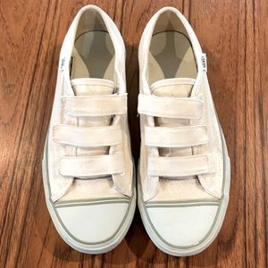 VANS cream colored vintage velcro 8.5 womens